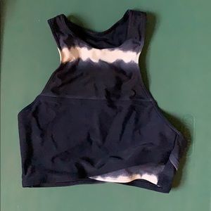 NWT American Eagle navy/white tie die bikini top